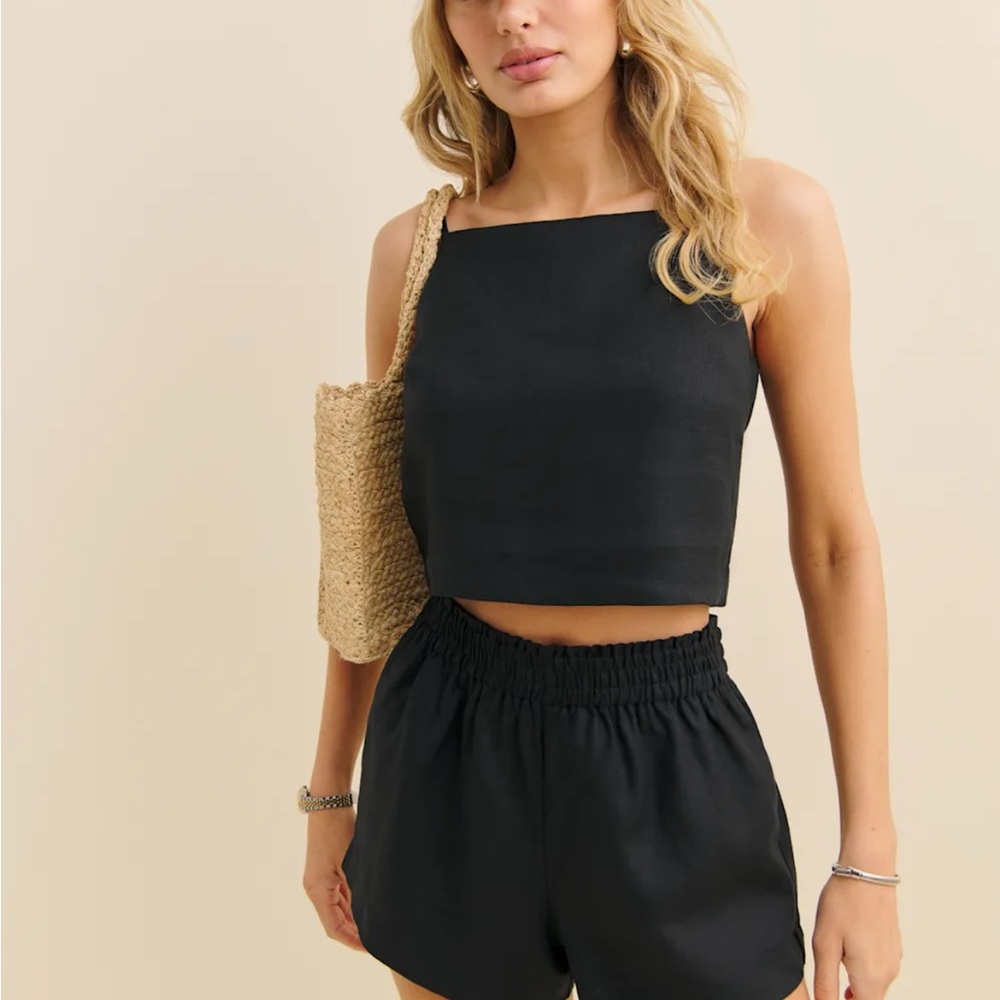 Reformation Mila Linen Shorts